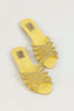Kids Yellow Embellished Flats