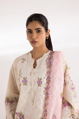 Stitched Luxury Lawn Suit