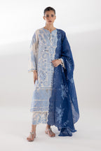 Stitched Embroidered Lawn Suit