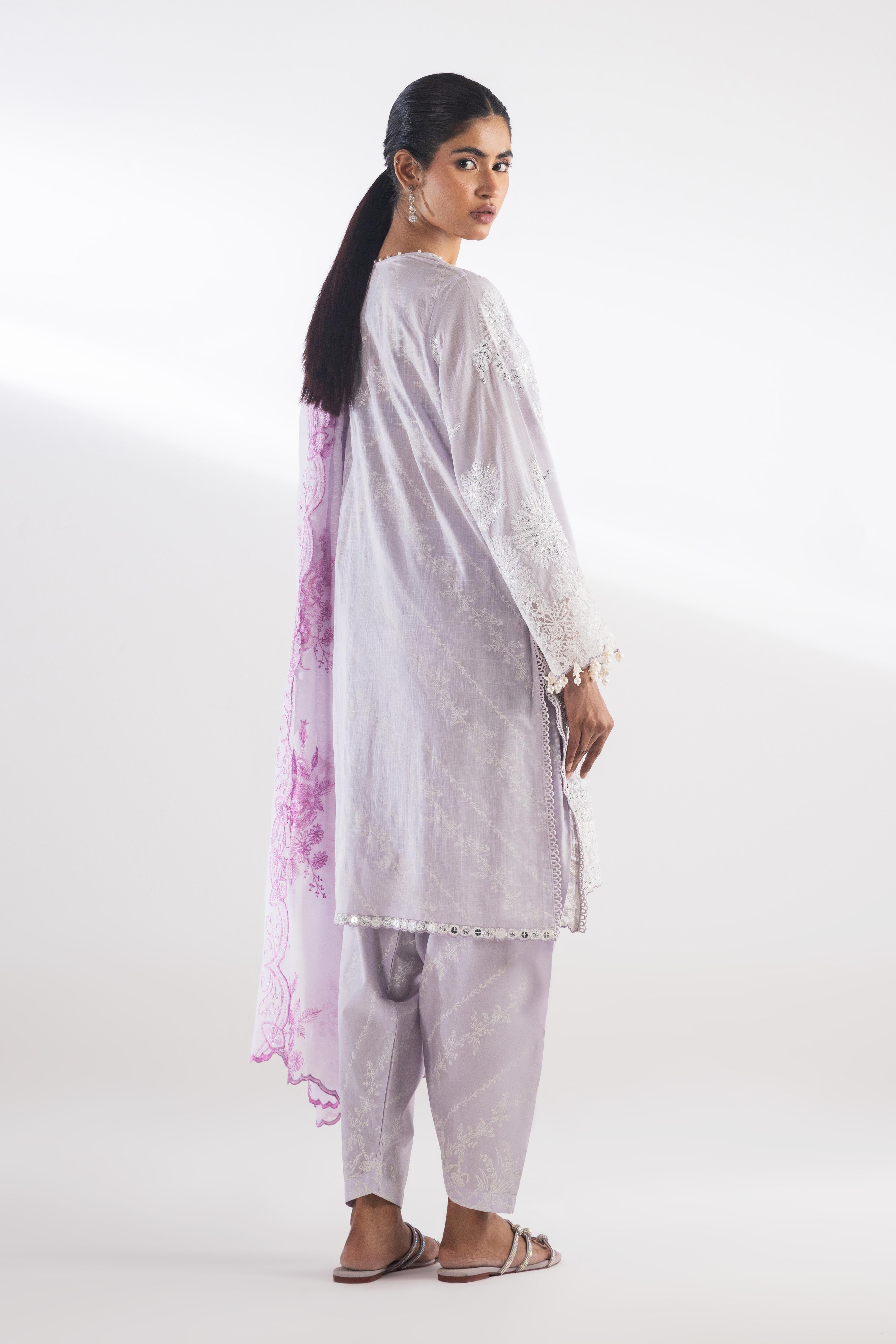 Stitched Luxury Lawn Suit Secondary image