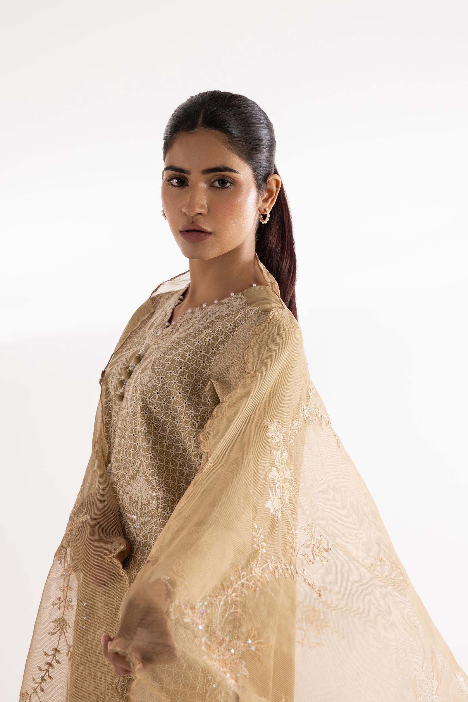 Stitched Luxury Lawn Suit