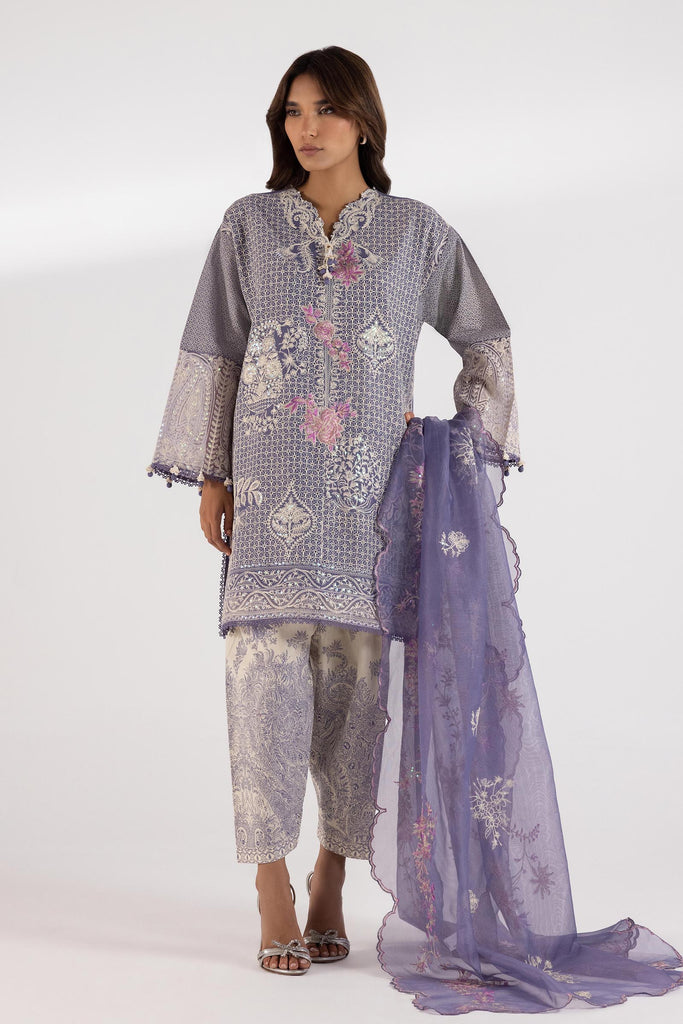 Stitched Luxury Lawn Suit