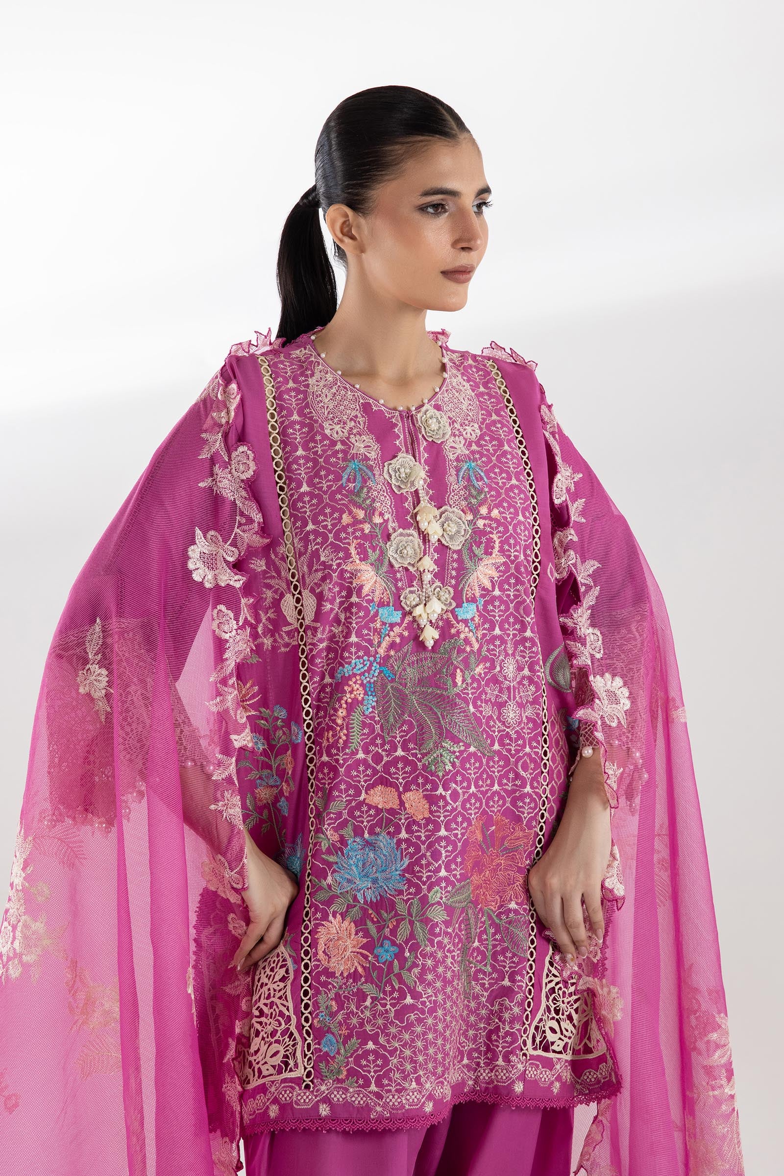 Stitched Luxury Lawn Suit Secondary image