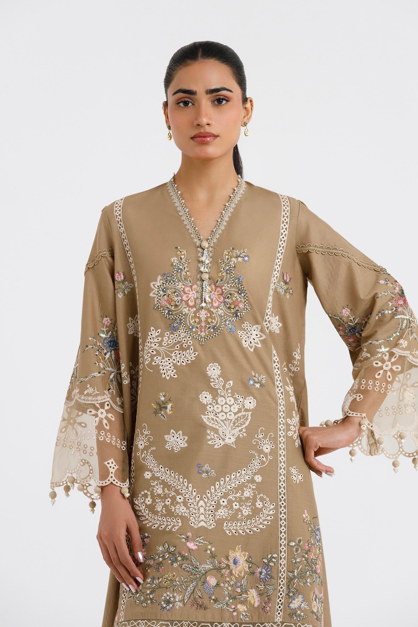 Stitched Embroidered Lawn Shirt+ Shalwar