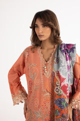 Stitched Luxury Lawn Suit