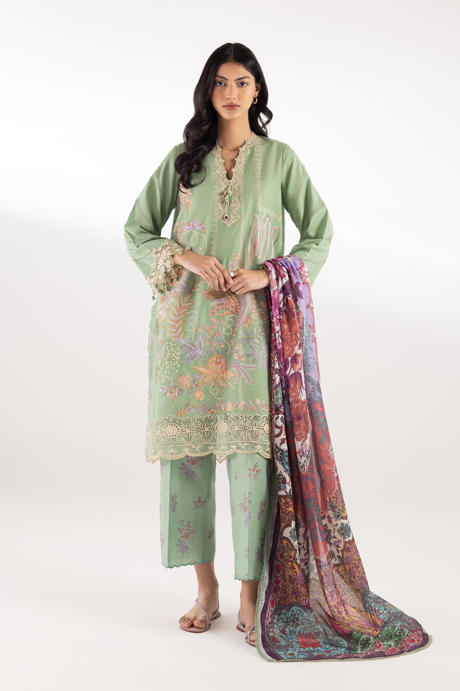 Stitched Luxury Lawn Suit Main image