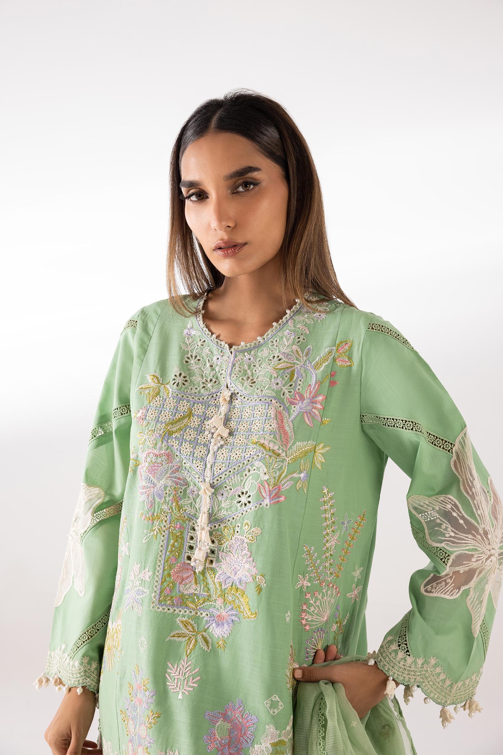 Stitched Luxury Lawn Suit