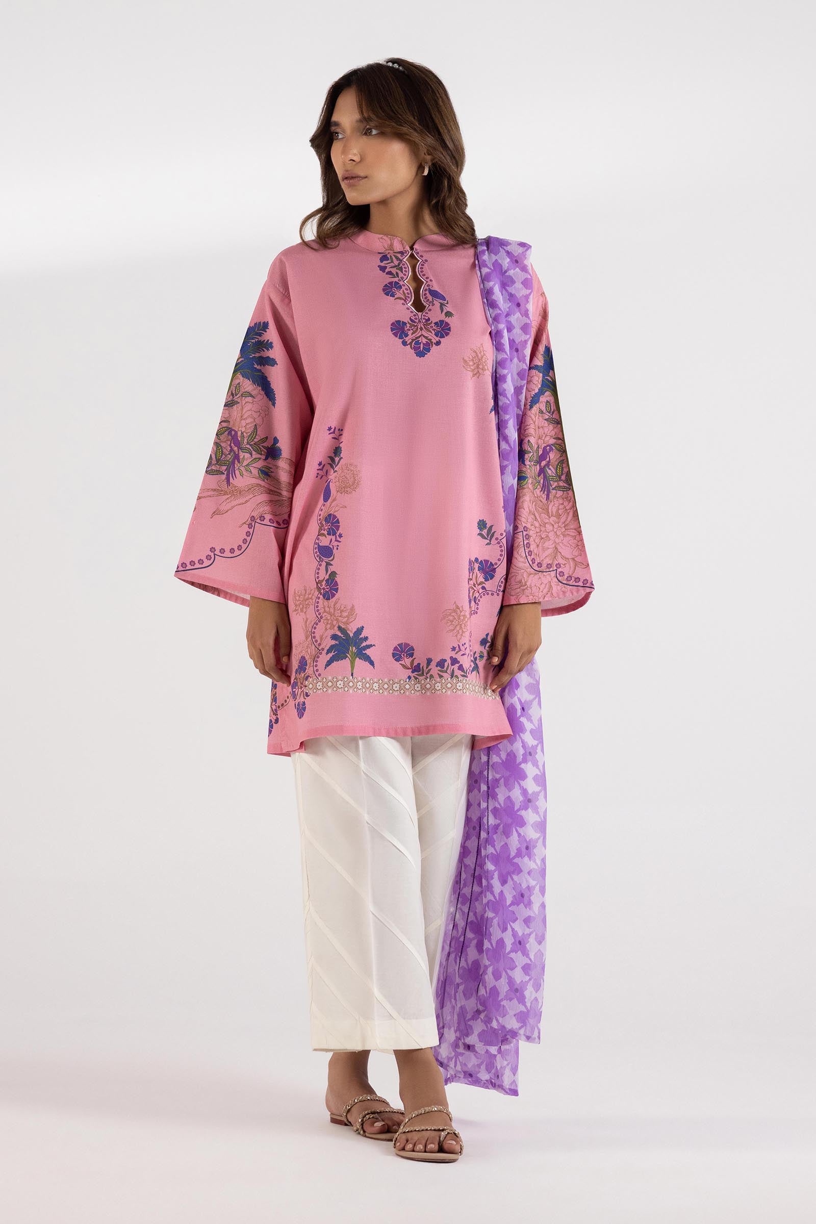 Stitched Mahay Lawn Shirt + Dupatta Main image