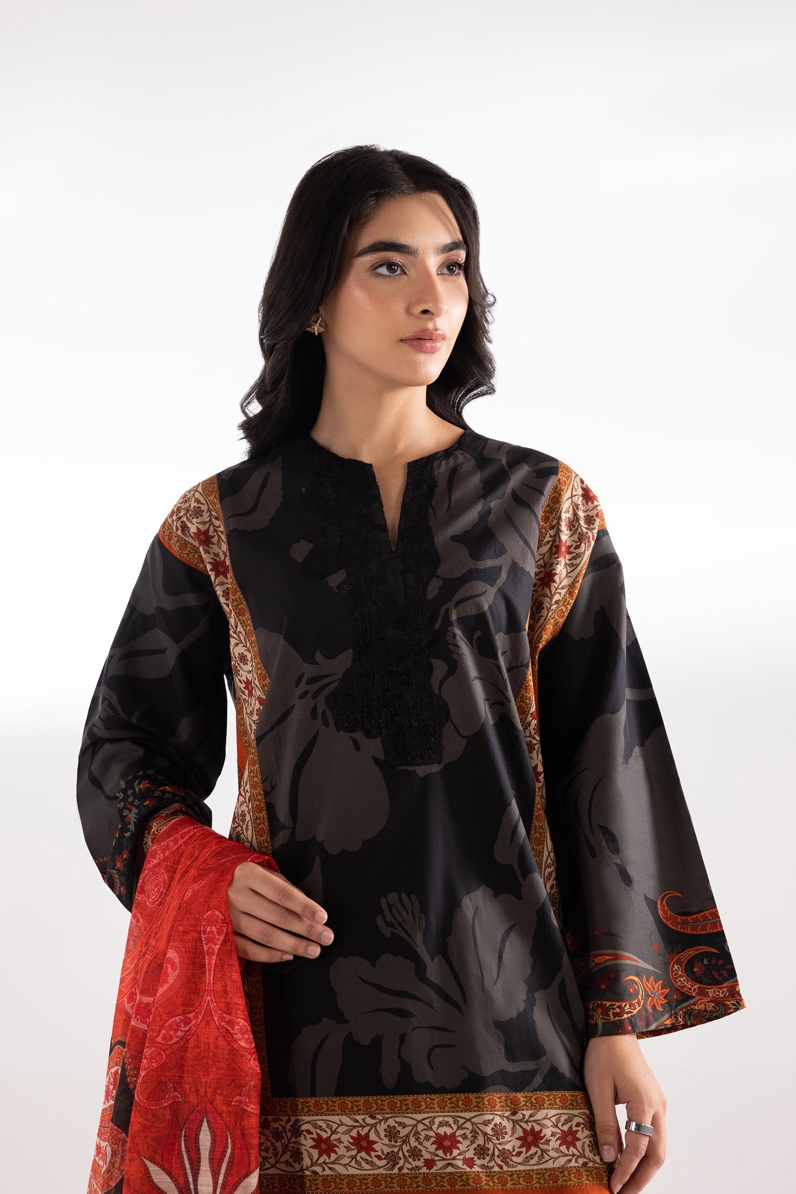 Stitched Printed Lawn Suit Secondary image