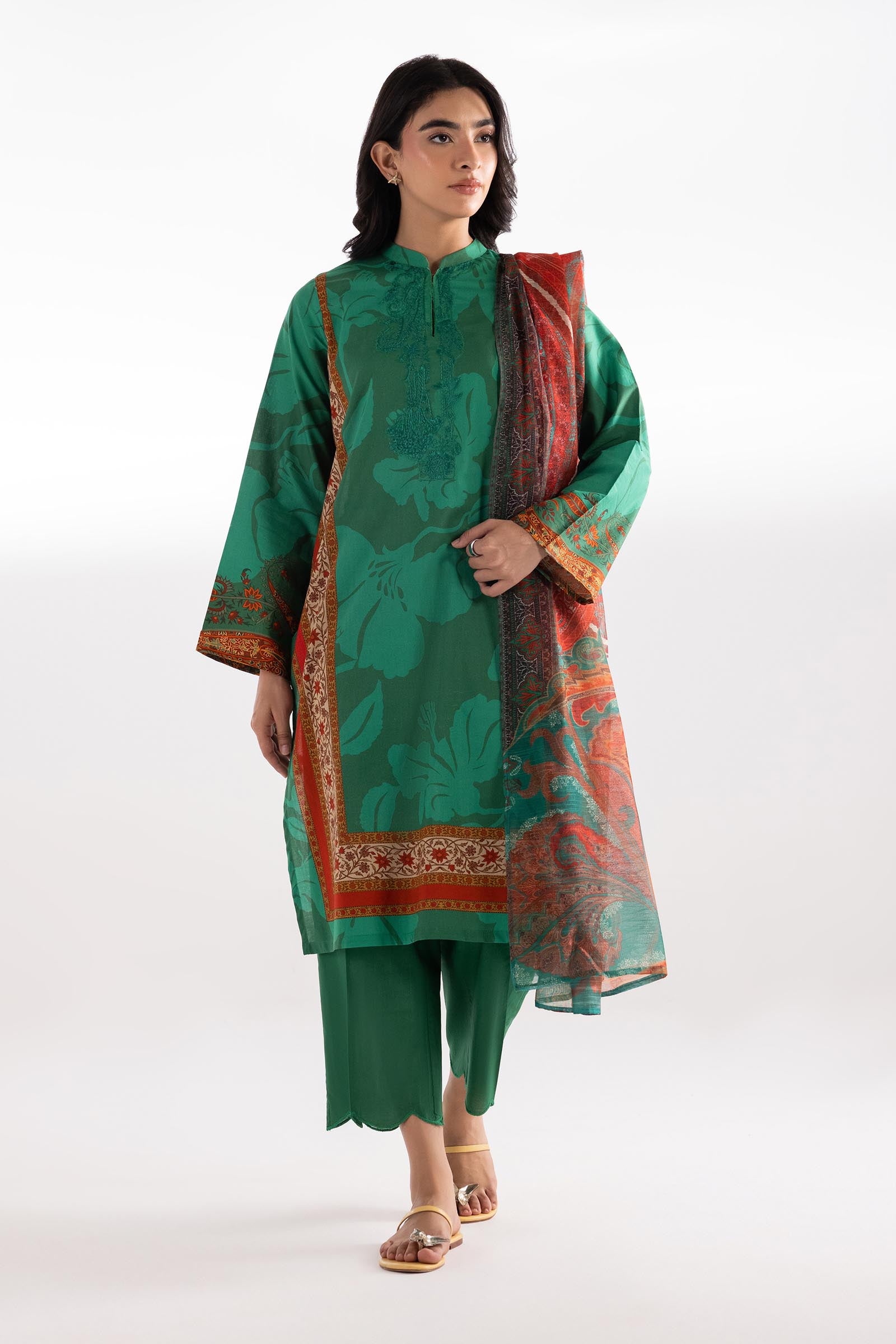 Stitched Printed Lawn Suit Main image