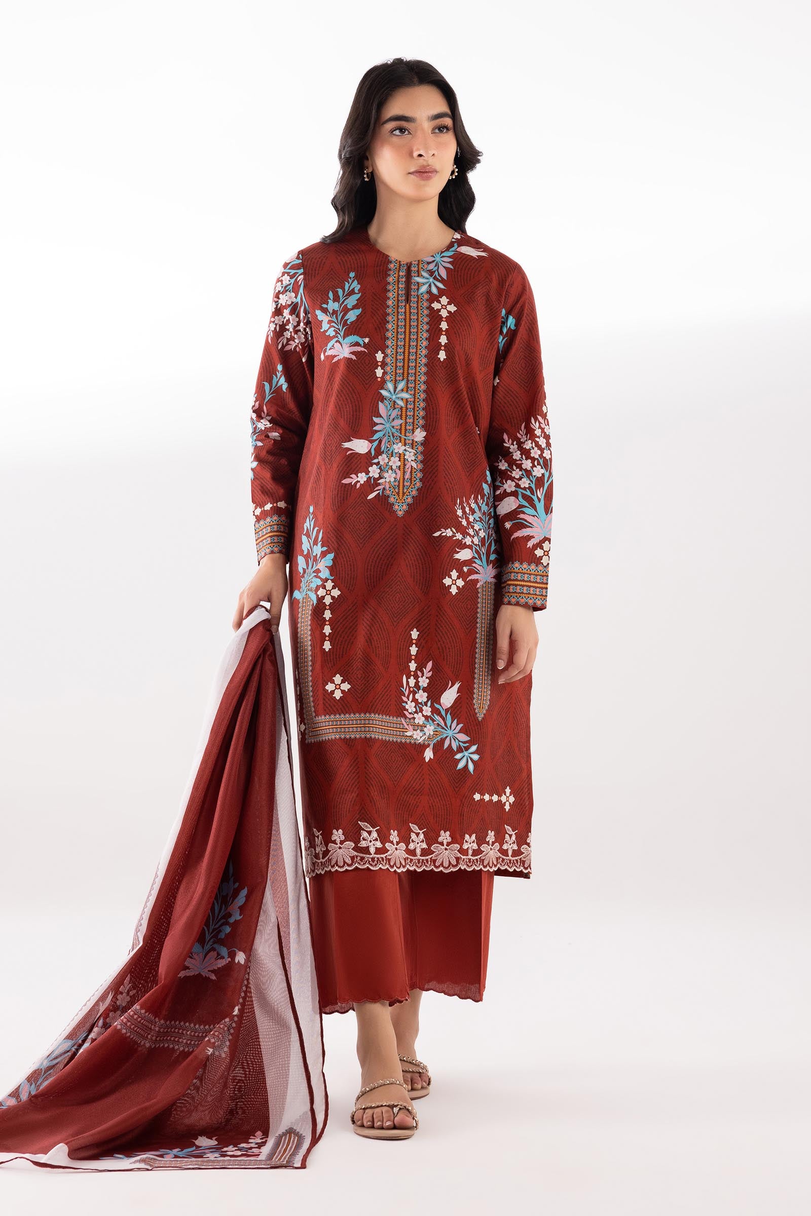 Stitched Printed Lawn Suit Main image