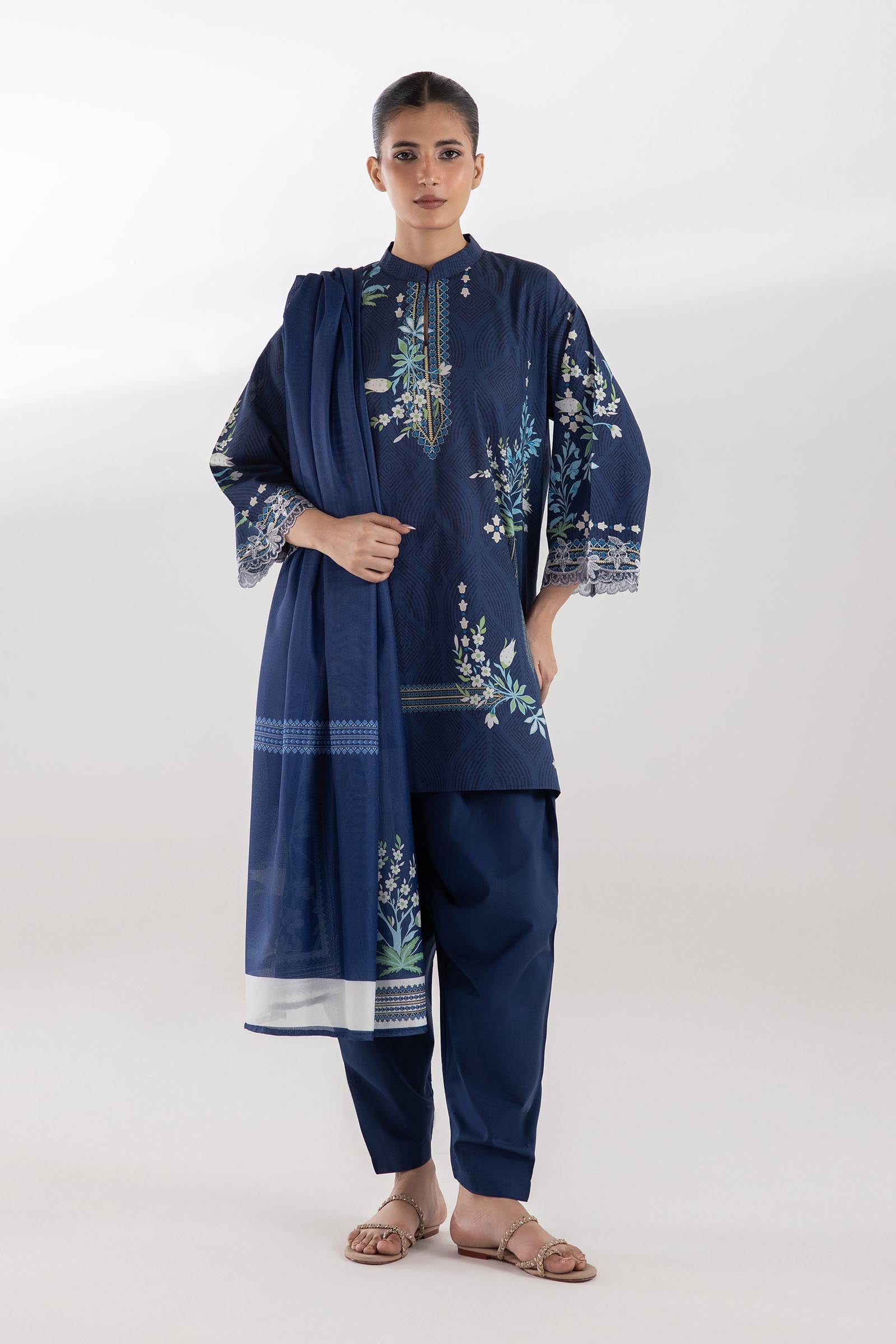 Stitched Printed Lawn Shirt + Shalwar Main image