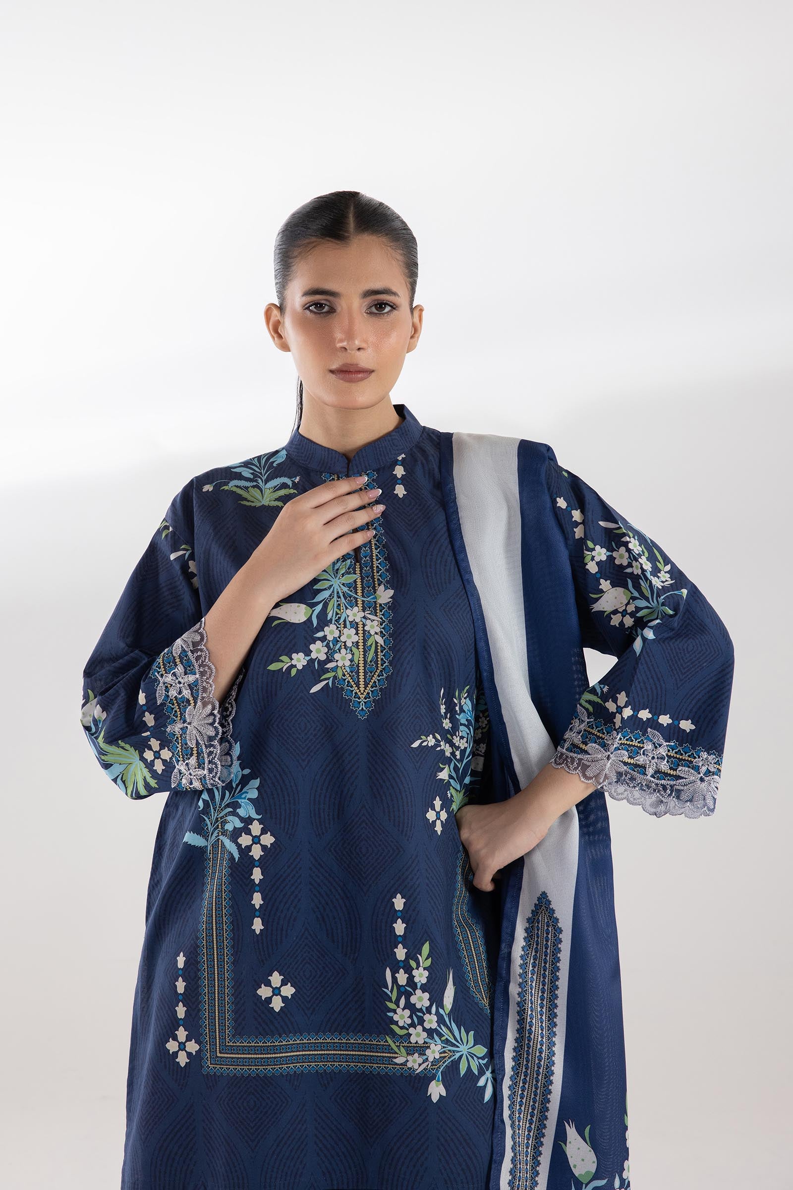 Stitched Printed Lawn Shirt + Shalwar Secondary image