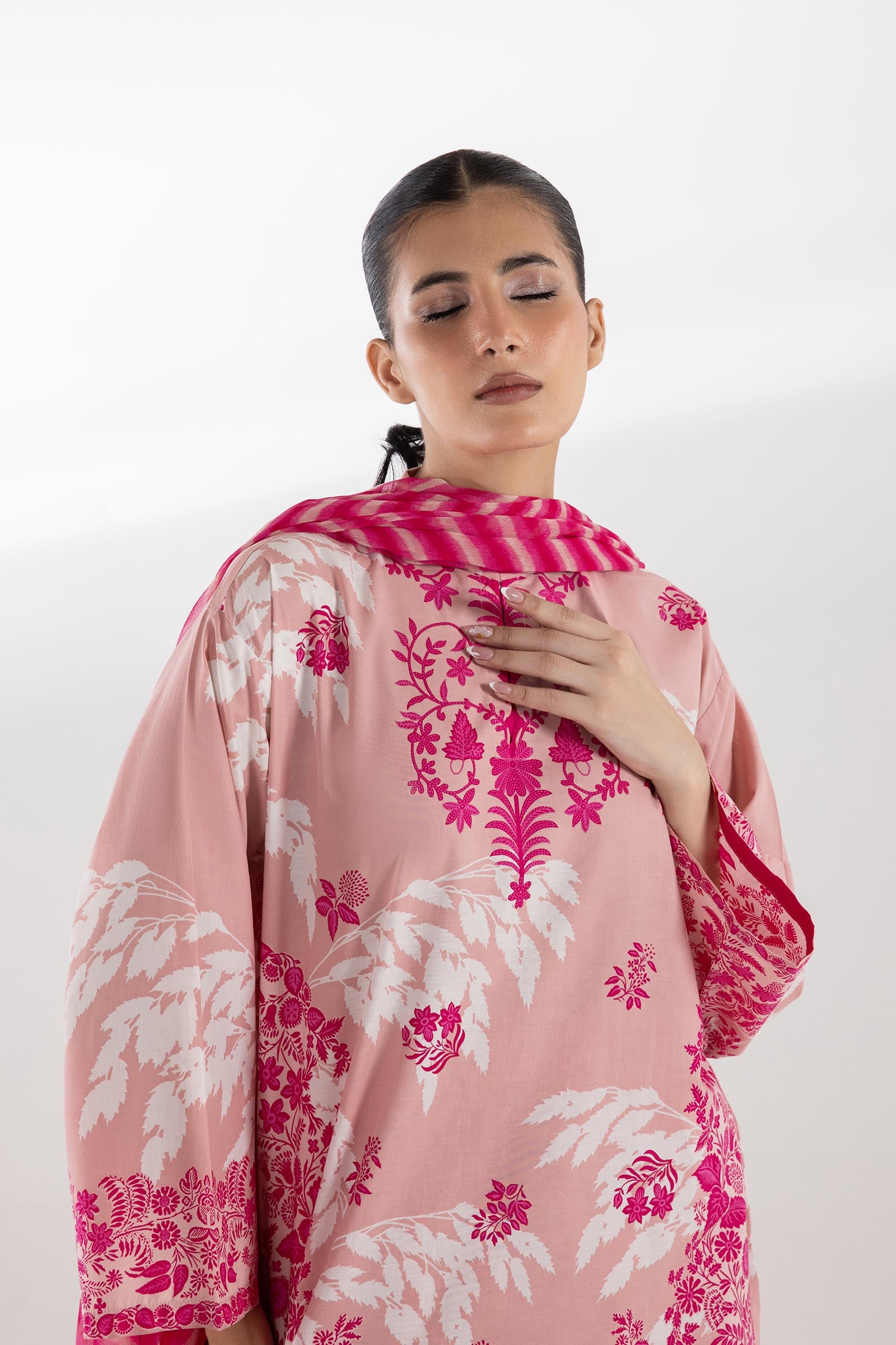 Stitched Printed Lawn Suit Secondary image