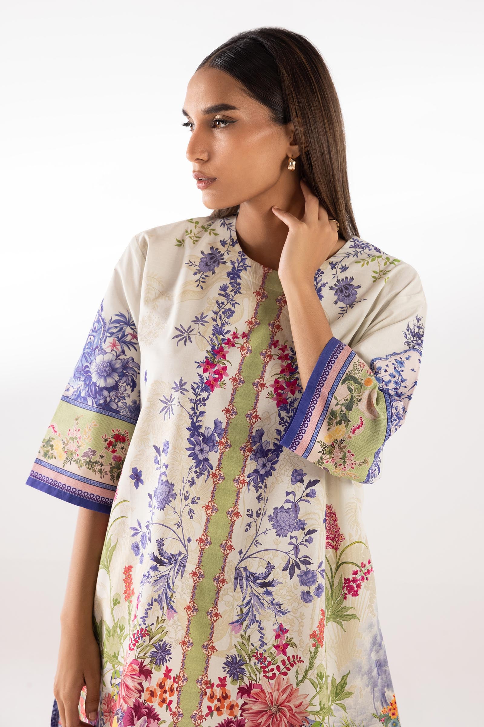 Stitched Printed Lawn Shirt + Shalwar Secondary image