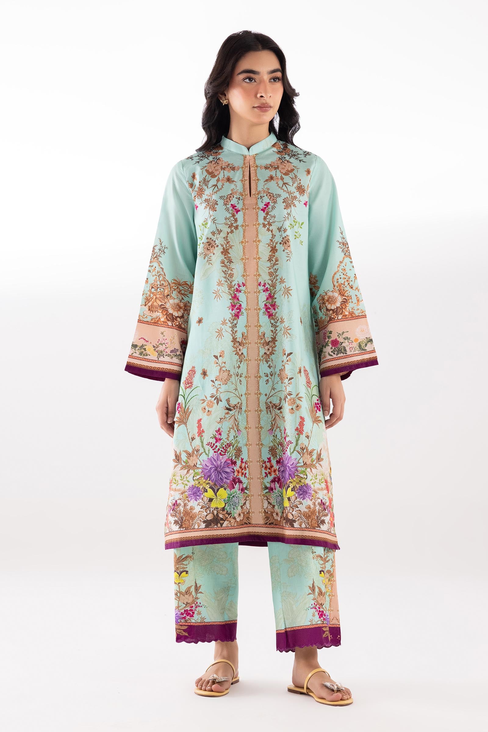 Stitched Printed Lawn Shirt + Culotte Main image