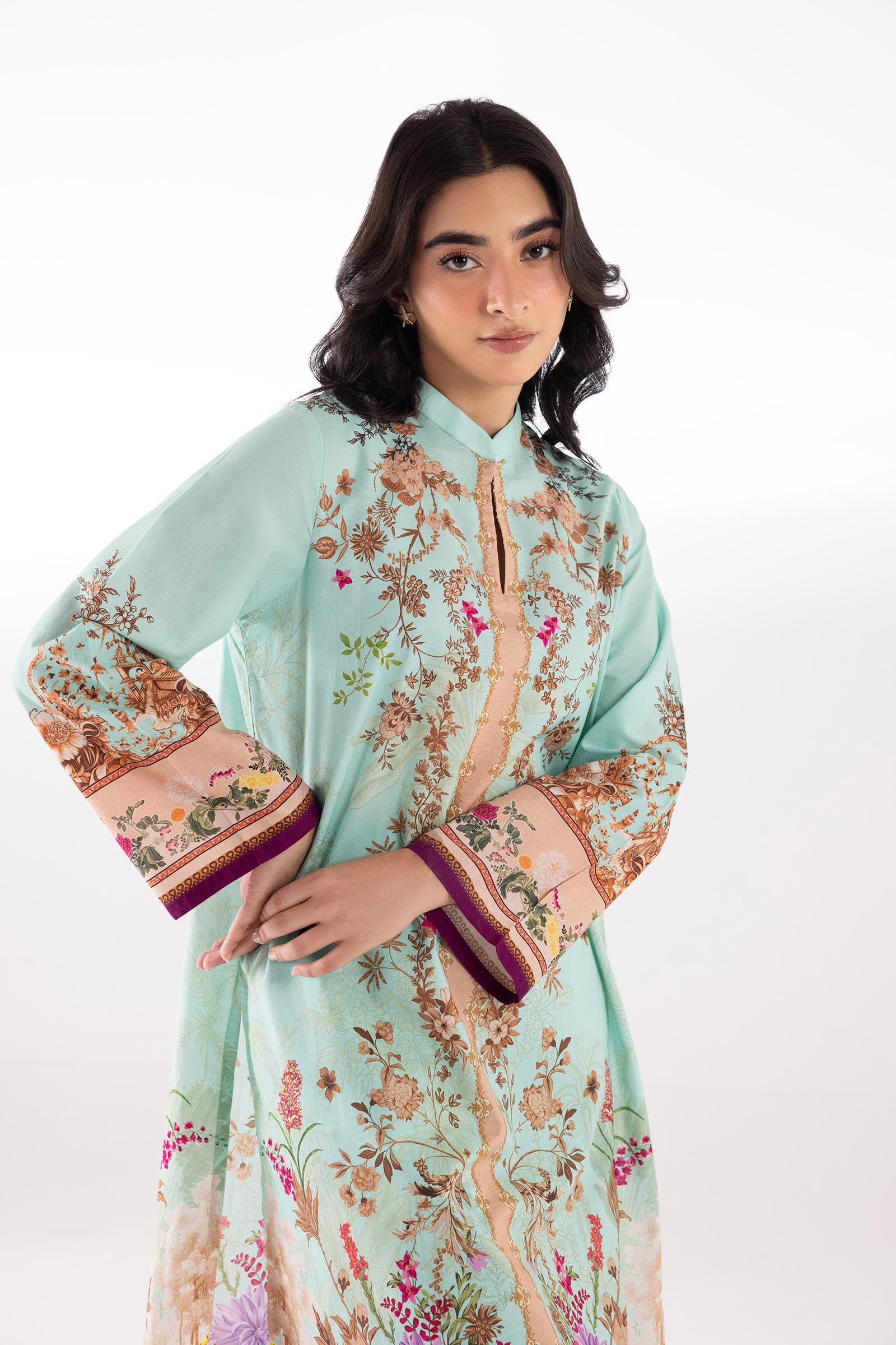 Stitched Printed Lawn Shirt + Culotte Secondary image