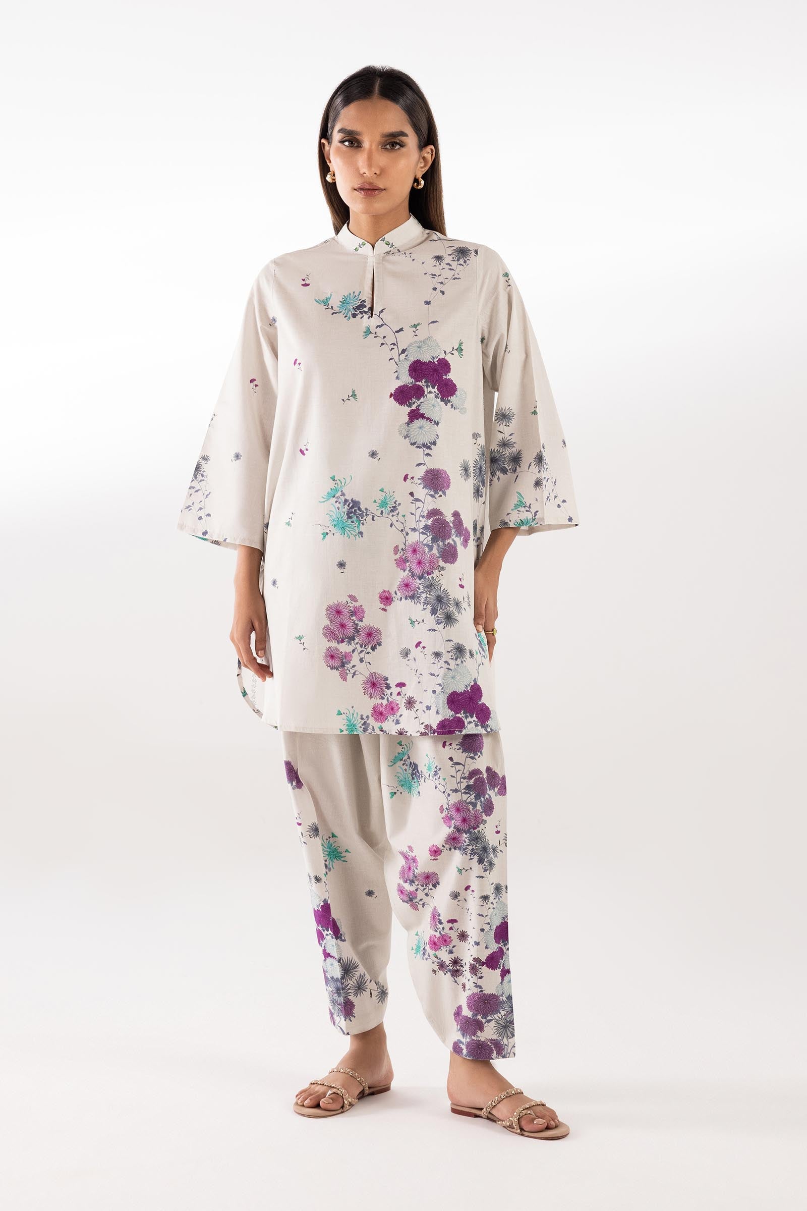 Stitched Printed Lawn Shirt + Shalwar Main image