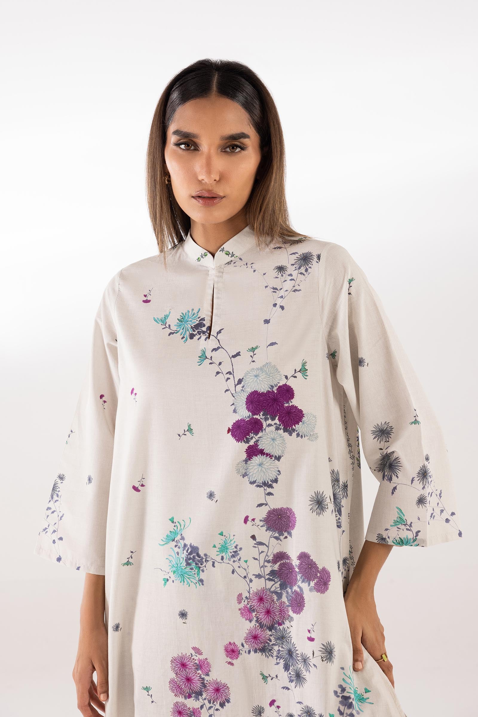Stitched Printed Lawn Shirt + Shalwar Secondary image