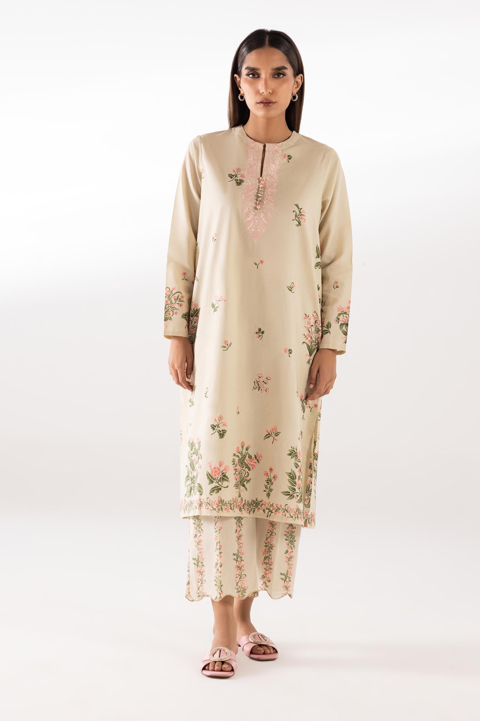 Stitched Printed Lawn Shirt + Culotte Main image