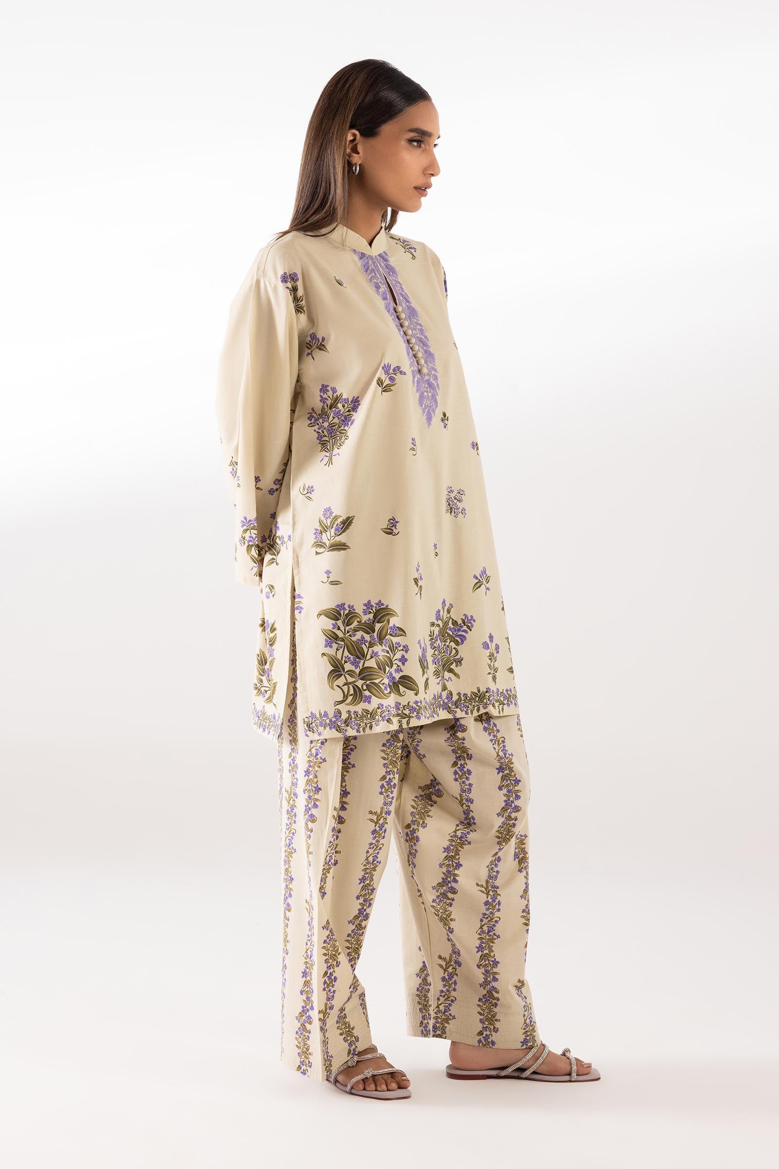 Stitched Printed Lawn Shirt + Shalwar Main image