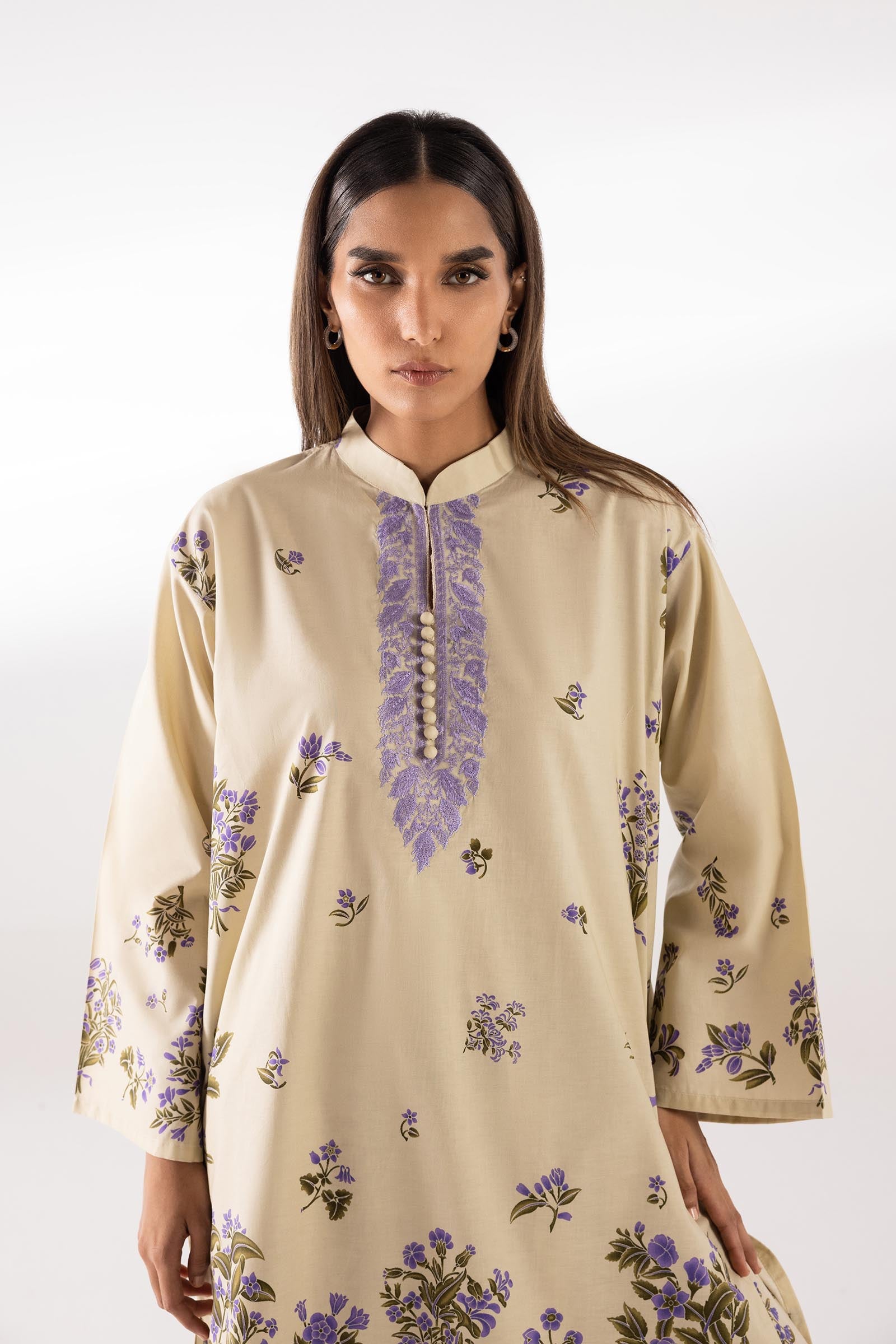 Stitched Printed Lawn Shirt + Shalwar Secondary image