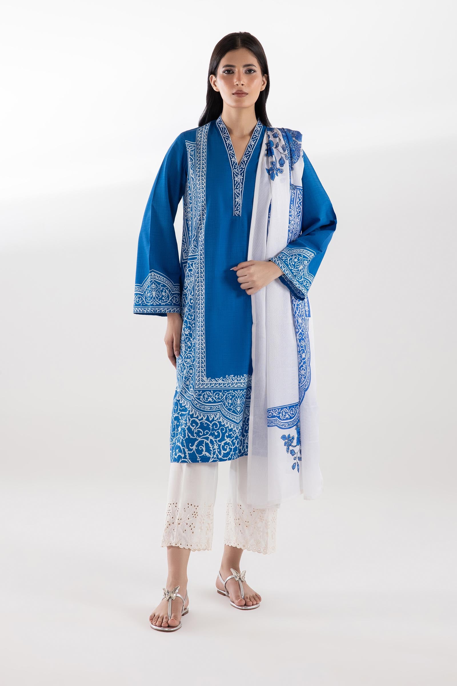 Stitched Printed Lawn Shirt + Dupatta Main image