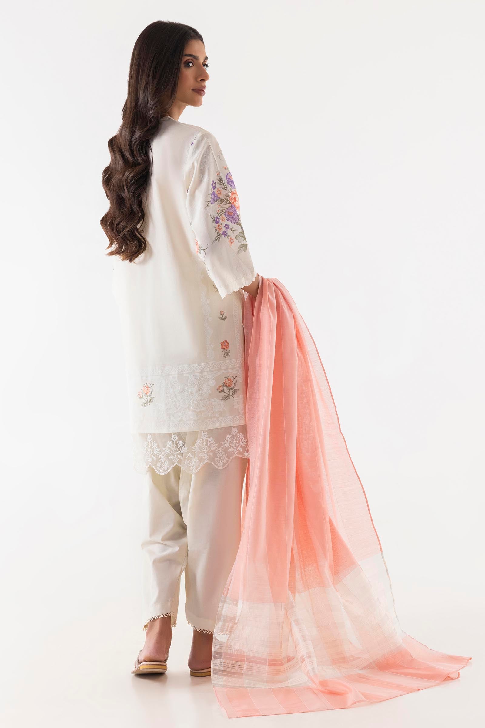 Stitched Embroidered Muzlin Suit