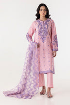 Stitched Lawn Embroidered Shirt + Shalwar + Dupatta