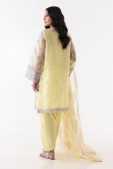 Stitched Lawn Embroidered Shirt + Shalwar + Dupatta