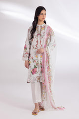 Stitched Lawn Muzlin Suit