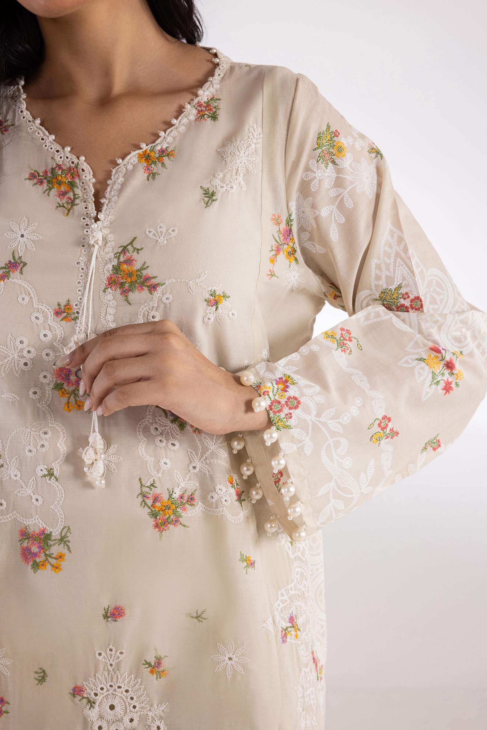 Stitched Muzlin Lawn Suit