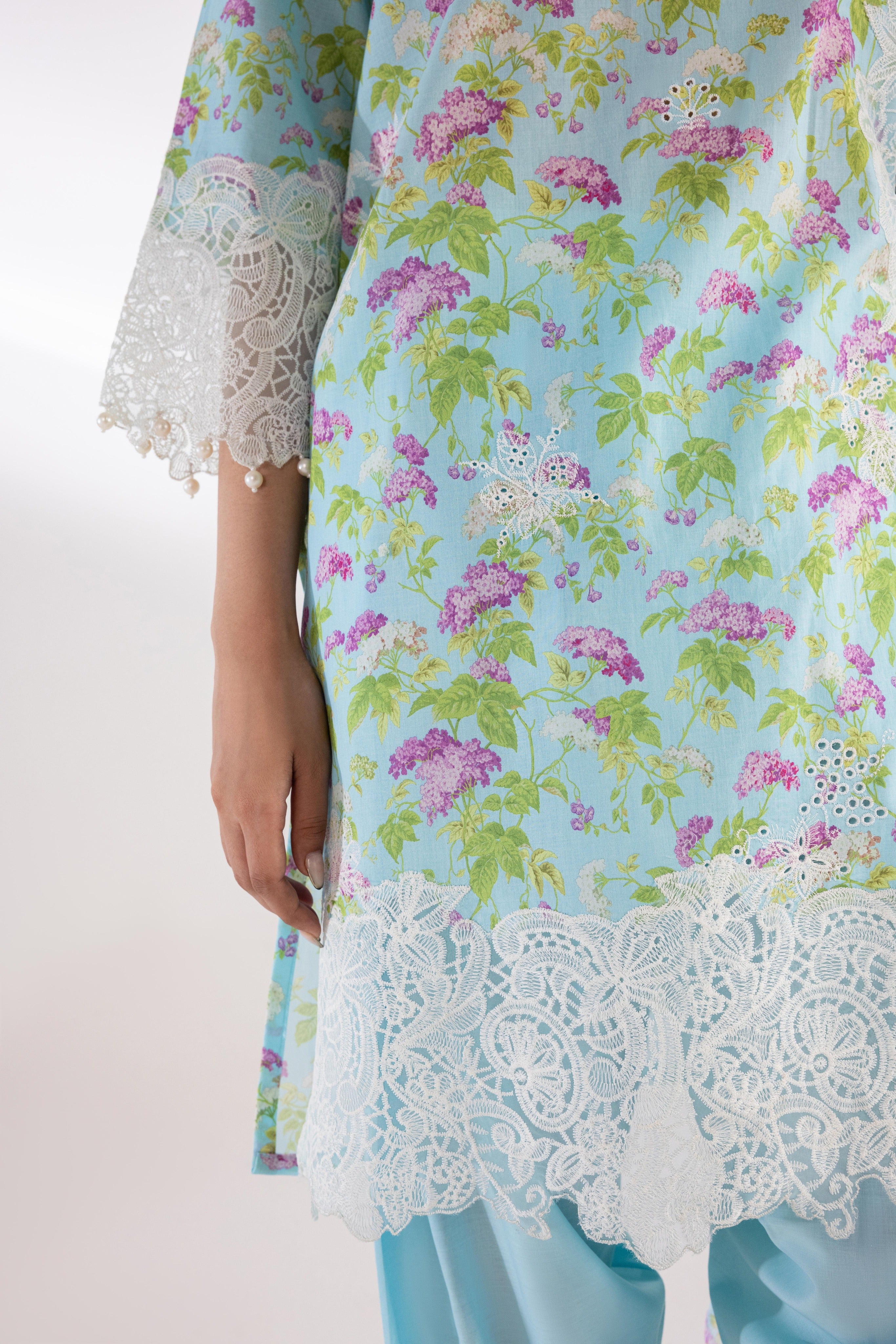 Stitched Muzlin Lawn Suit Secondary image
