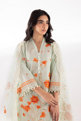 Stitched Muzlin Embroidered Lawn Suit