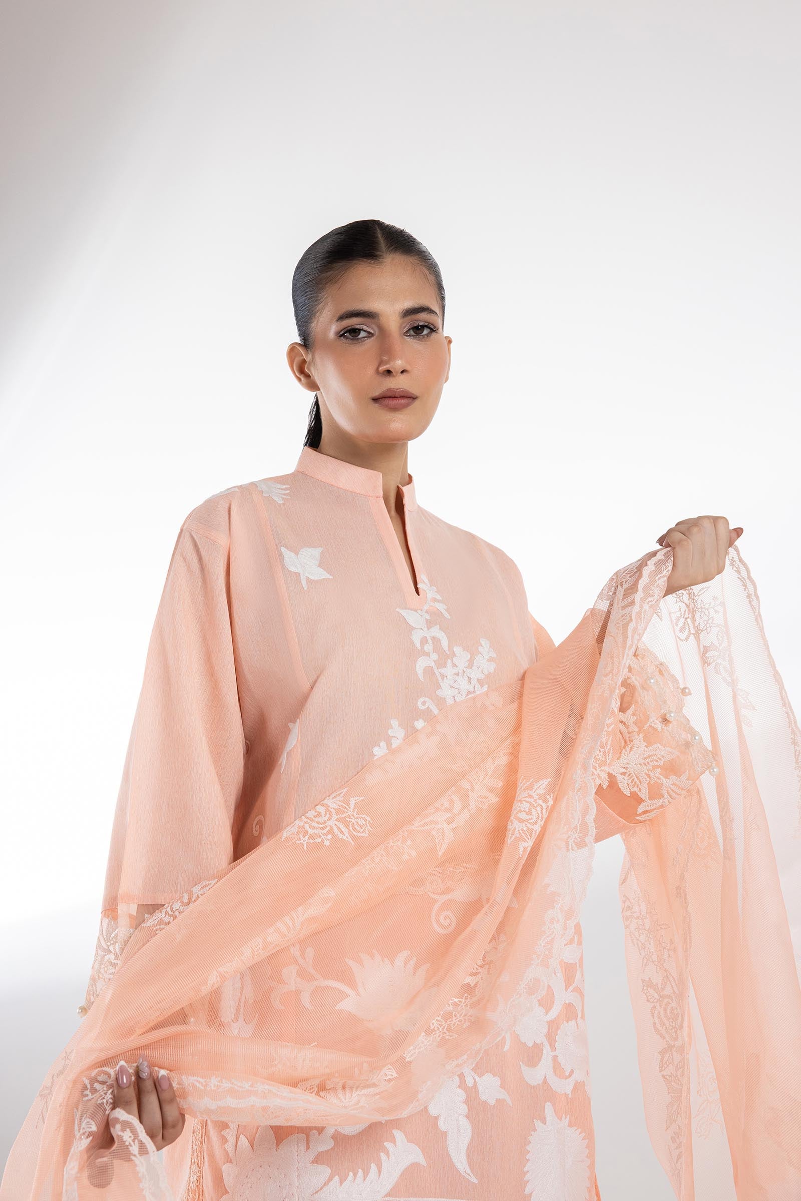 Stitched Muzlin Embroidered Lawn Suit Secondary image