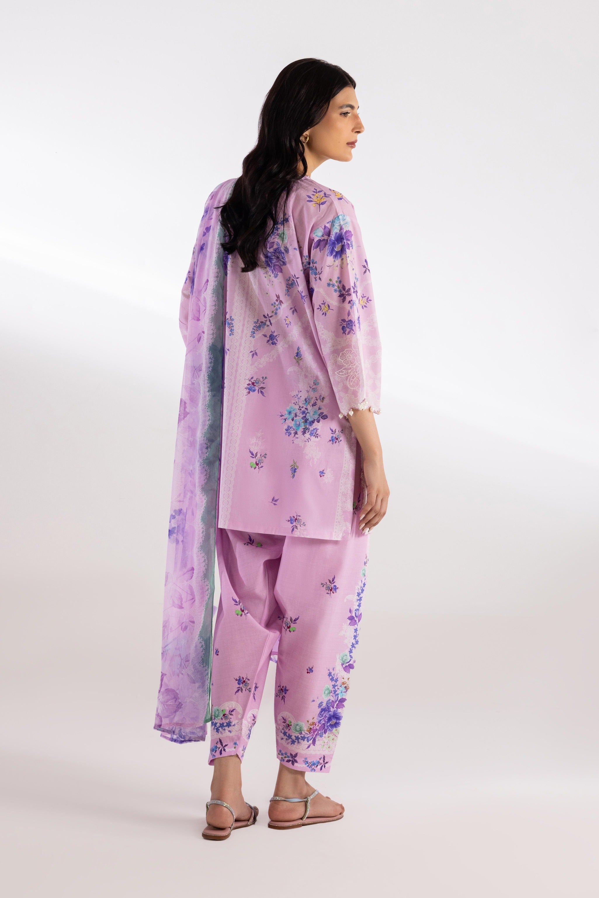 Stitched Muzlin Lawn Suit Secondary image