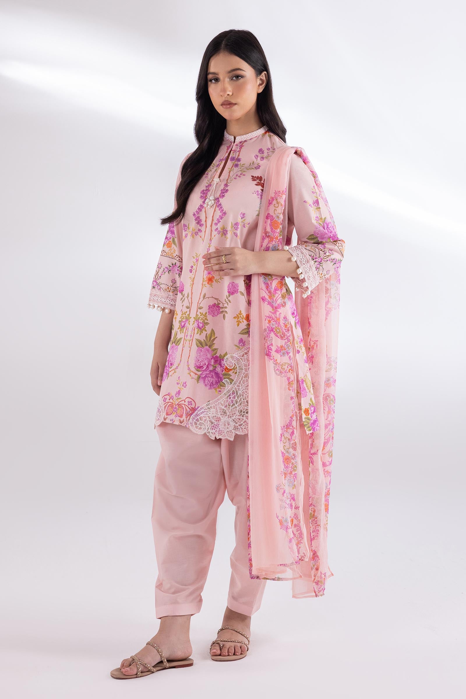 Stitched Muzlin Lawn Suit
