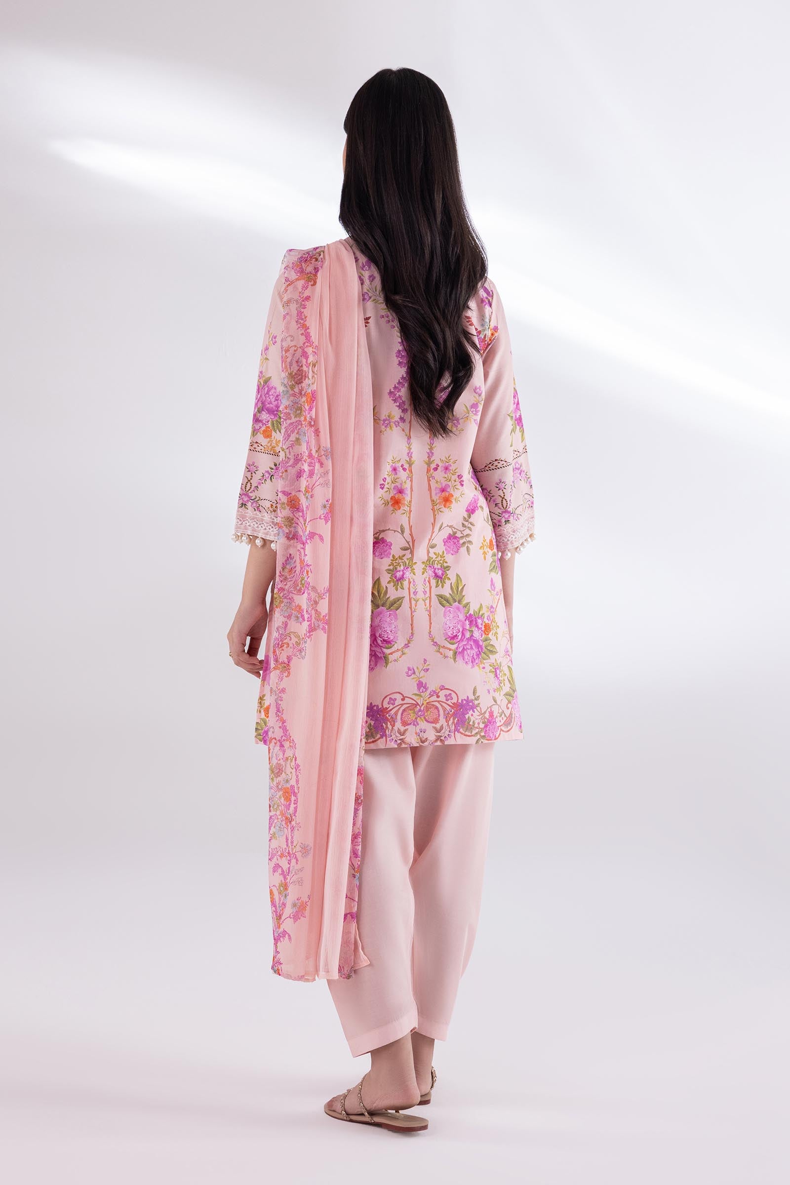 Stitched Muzlin Lawn Shirt+ Dupatta Secondary image