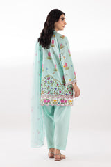 Stitched Embroidered Muzlin Lawn Suit