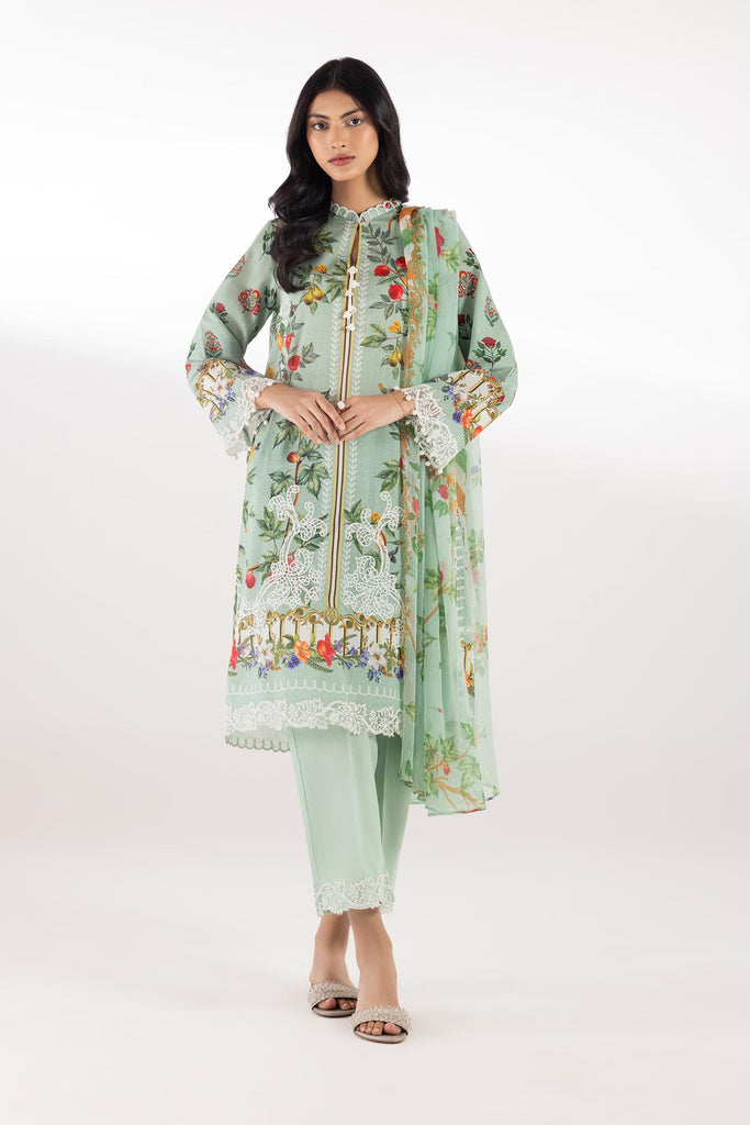 Stitched Lawn Muzlin Suit