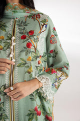 Stitched Lawn Muzlin Suit