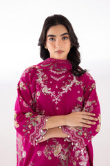 Stitched Lawn Muzlin Suit