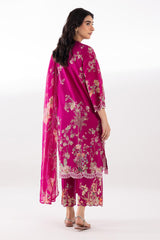 Stitched Lawn Muzlin Suit