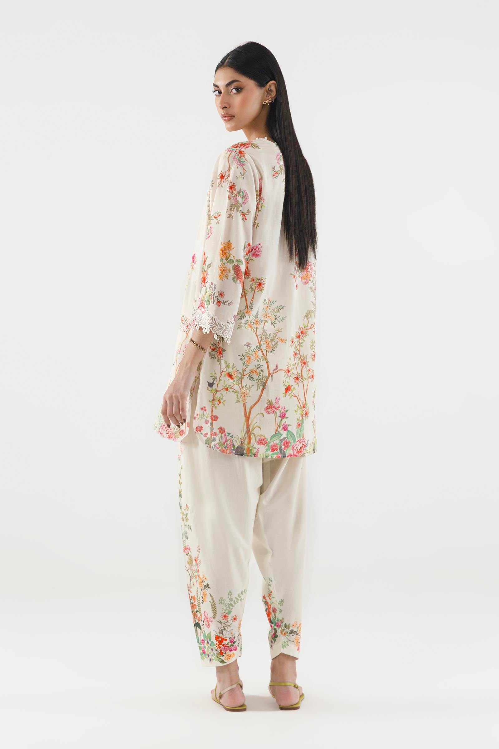 Stitched Printed Lawn Shirt+ Culotte