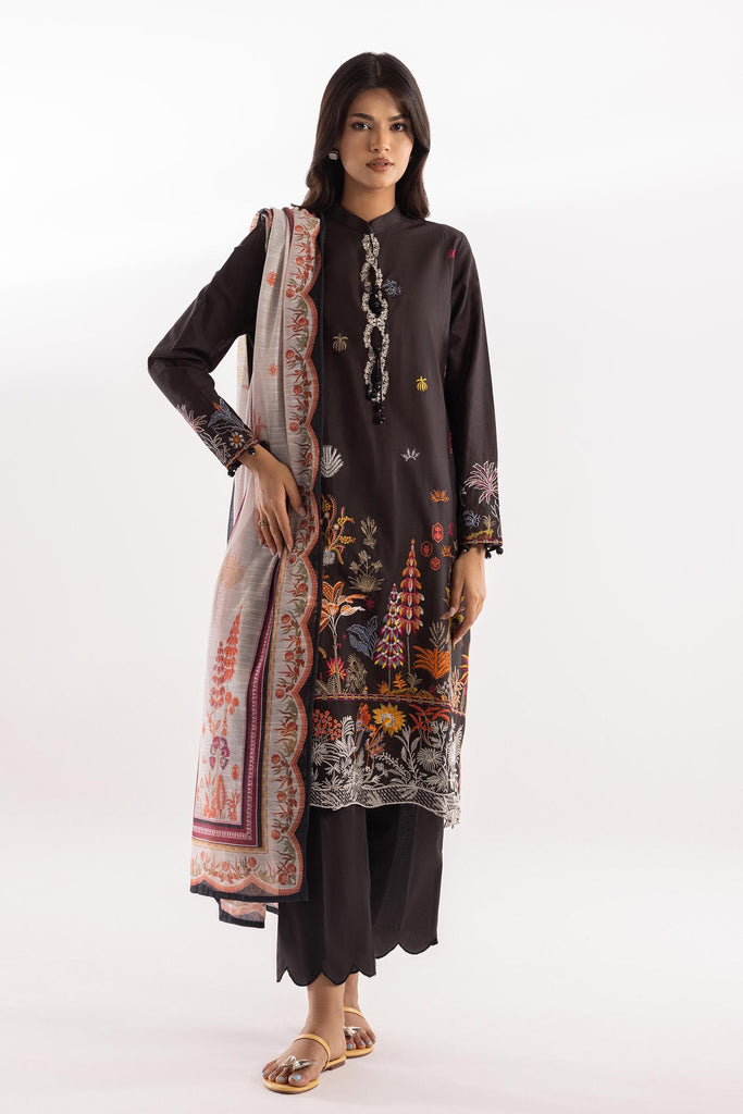 Stitched Lawn Muzlin Suit