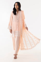 Stitched Peach Embroidered Shirt