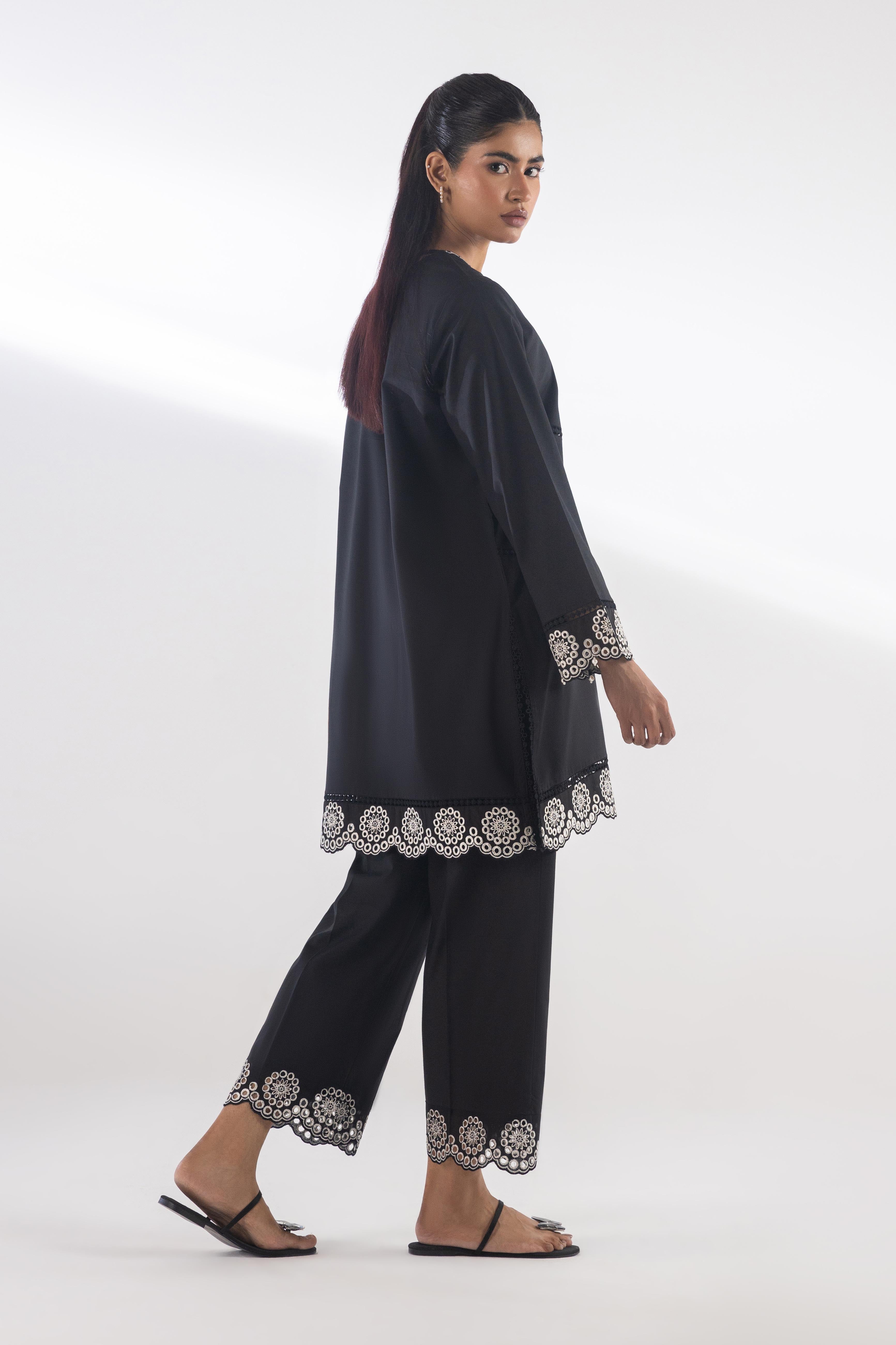 Stitched Embroidered Lawn Shirt Secondary image
