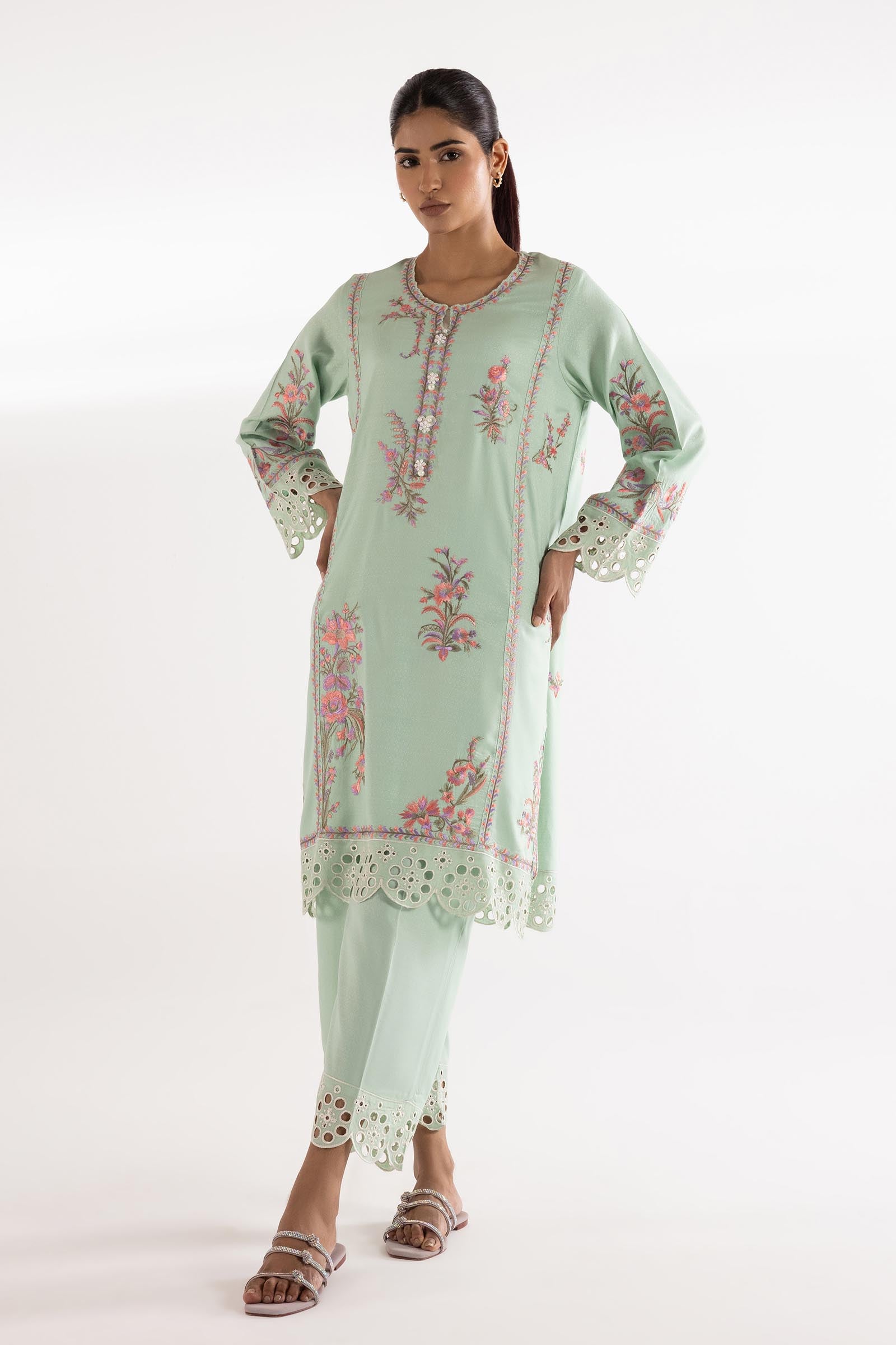 Stitched Embroidered Jacquard Set Main image