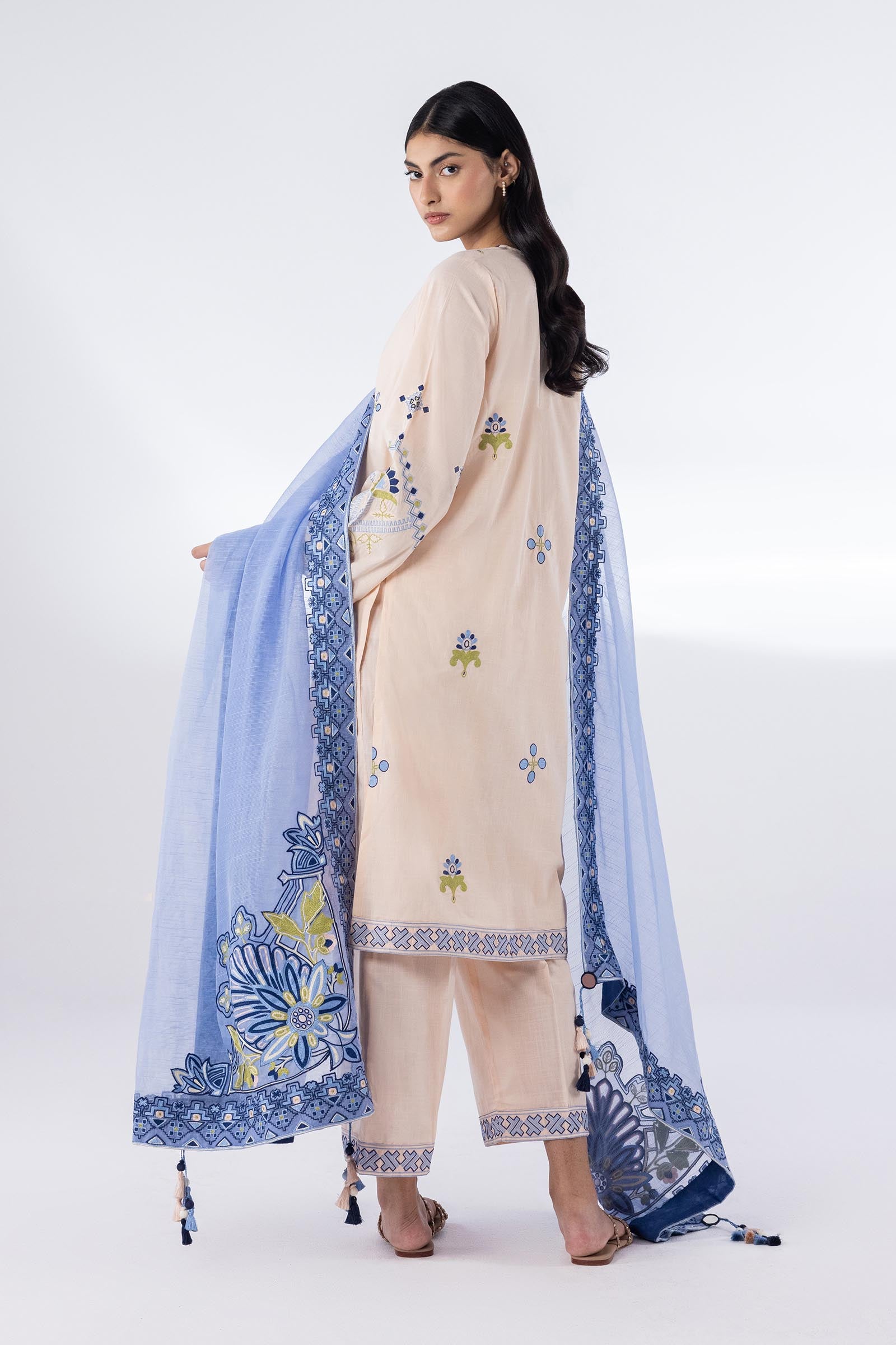 Stitched Lawn Embroidered Shirt + Bottom Secondary image