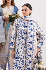 Stitched Embroidered Raw Silk Suit